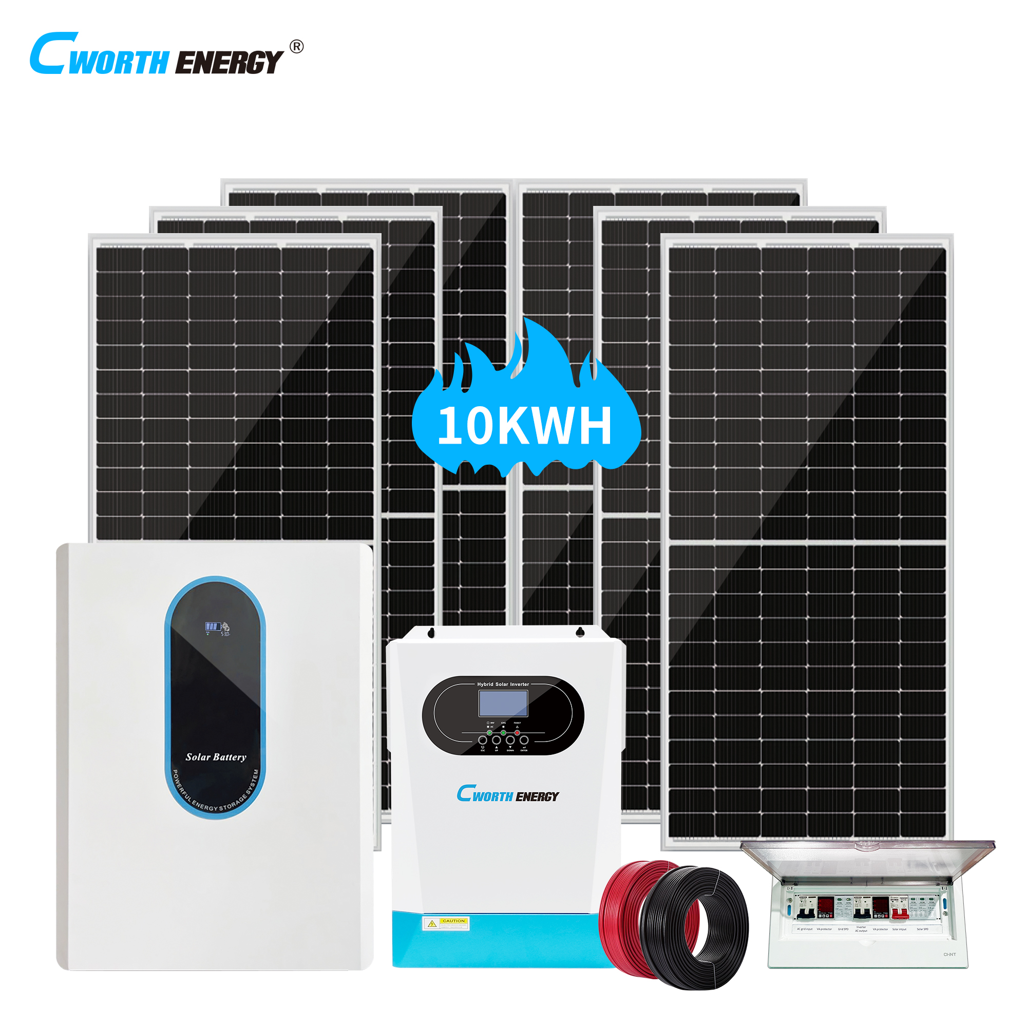 Cworth Energy Off Grid Solar System 10kwh off grid solar system