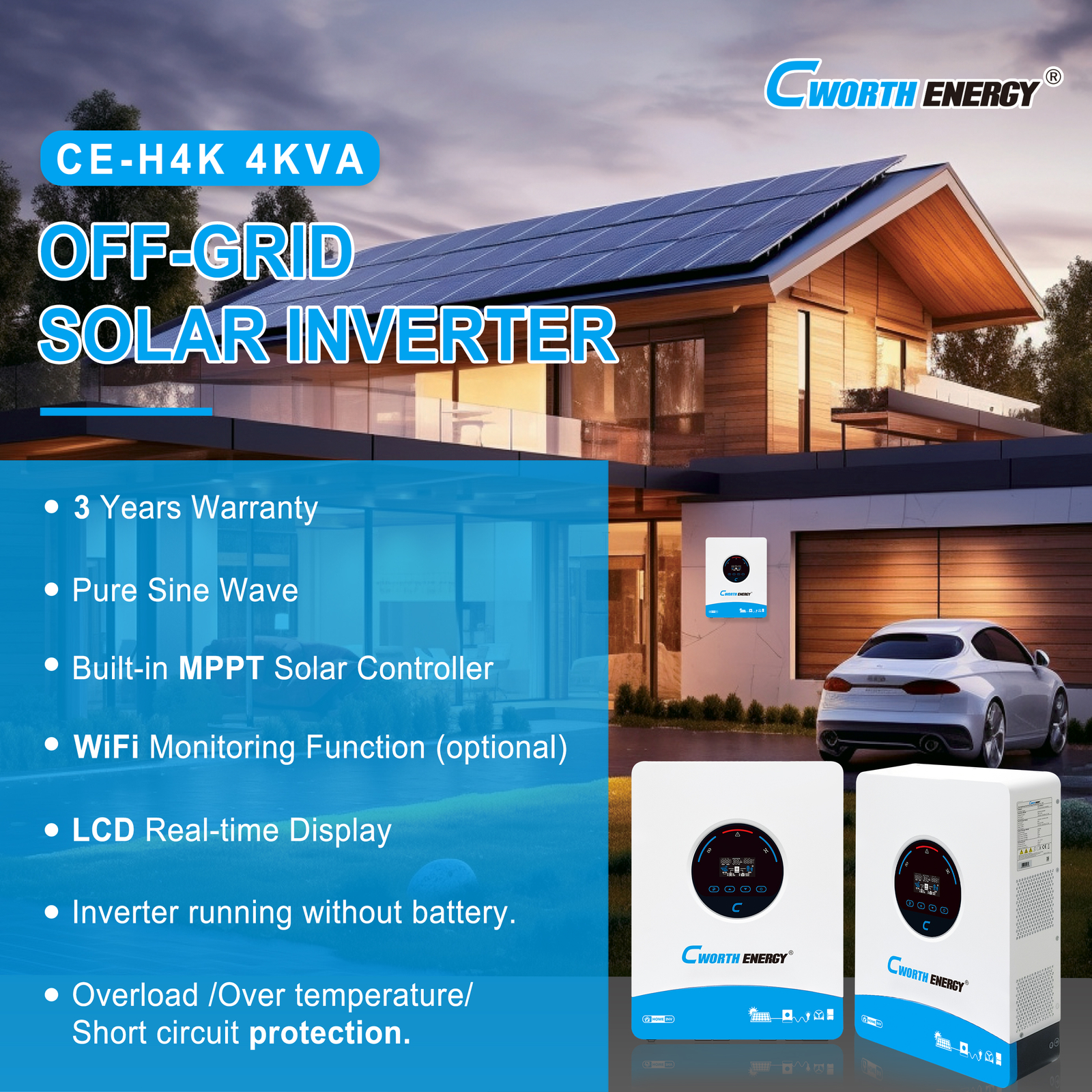 4KVA Inverter Cworth energy - fiche technique