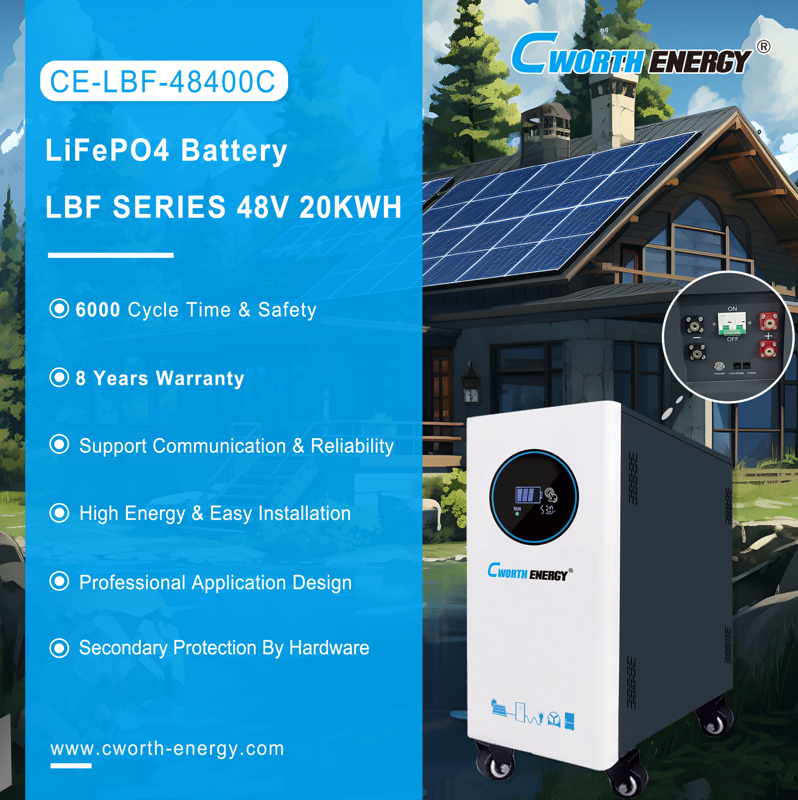 LiFePO4 Battery LBF-48400C - fiche technique