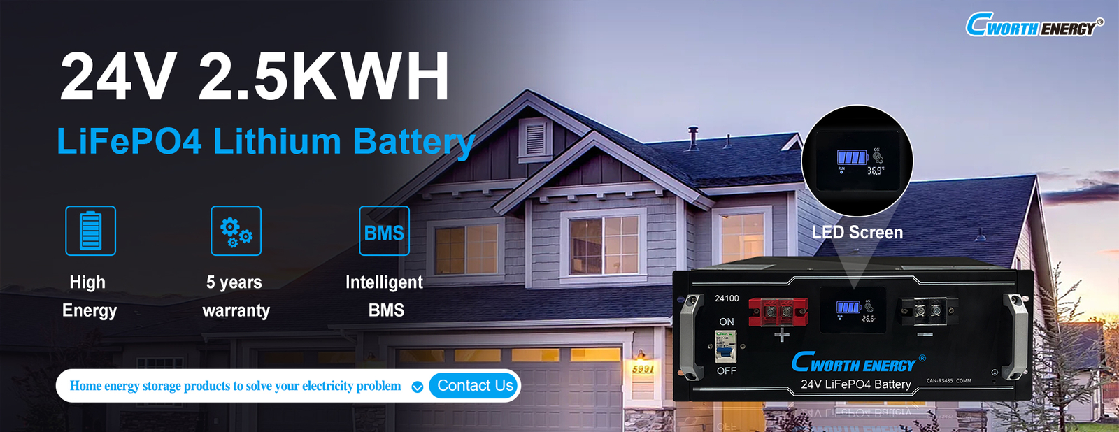 LiFePO4 Battery -LBT-24100C 12V 24V 48V - fiche technique